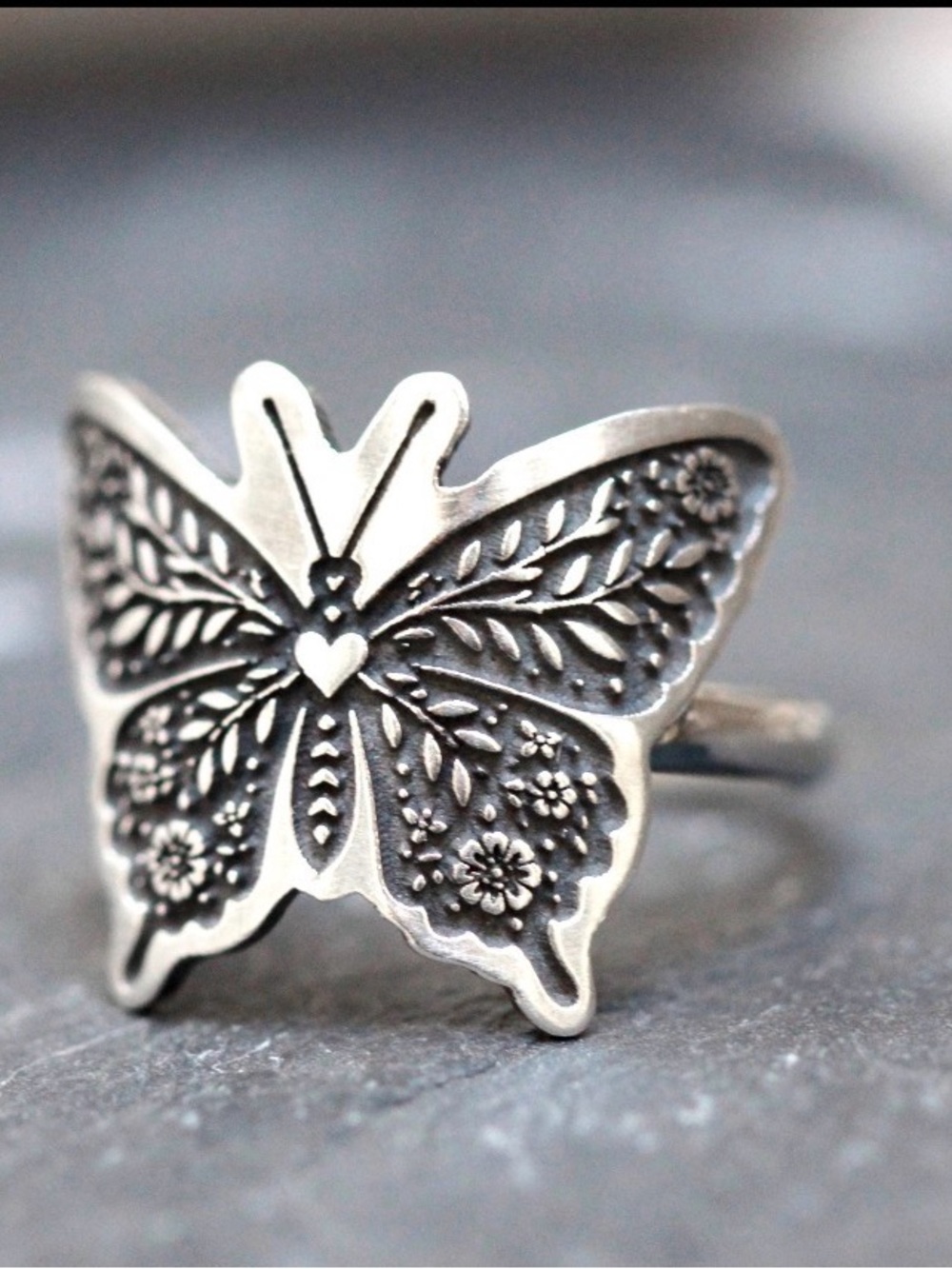 Butterfly Silver Ring - Picture 4 of 5